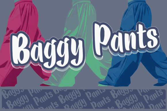 Baggy Pants: A Bold Display Typeface for Retro-Hip-Hop Marketing