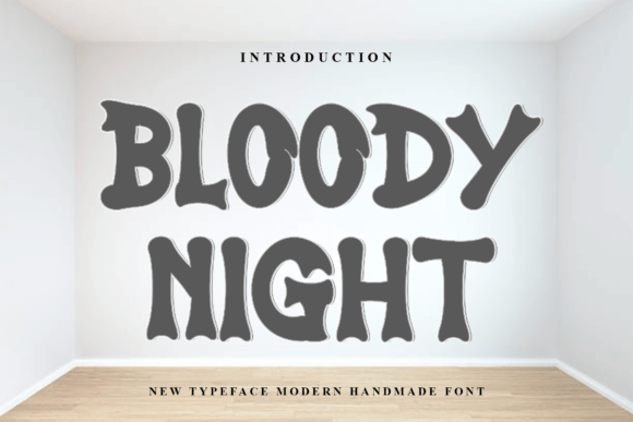 Bloody Night: A Groovy Horror Display Font for Designers
