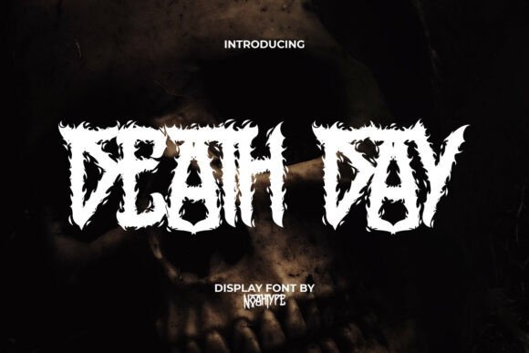 Death Day Display Font for Digital Design and Web Layouts