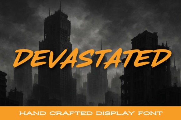 Devastated: A Hand-Painted Display Font for Raw Branding
