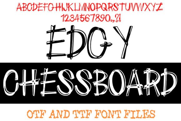 Edgy Chessboard: A Bold Display Font for Designers