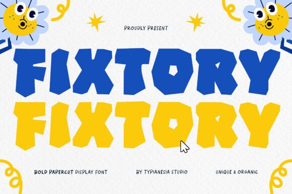 Fixtory: A Playful Display Font for Handmade Craft Designs