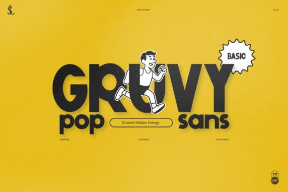 Gruvy Pop Sans: A Retro Display Font for Bold Small Business Branding