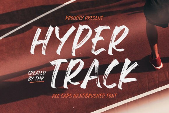 Hyper Track: A Bold Display Font for Handmade Product Design