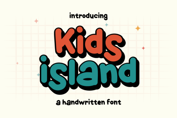 Kids Island: A Bold Playful Handwritten Display Font for Handmade Brands
