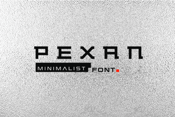 Pexan: A Bold Square-Cut Font for Handmade Product Design