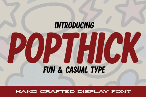 Popthick Display Font for Small Business Branding