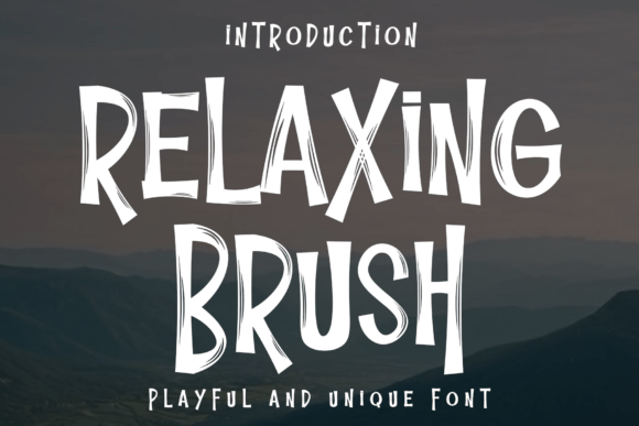 Relaxing Brush: A Bold Modern Display Font for Editorial Storytelling