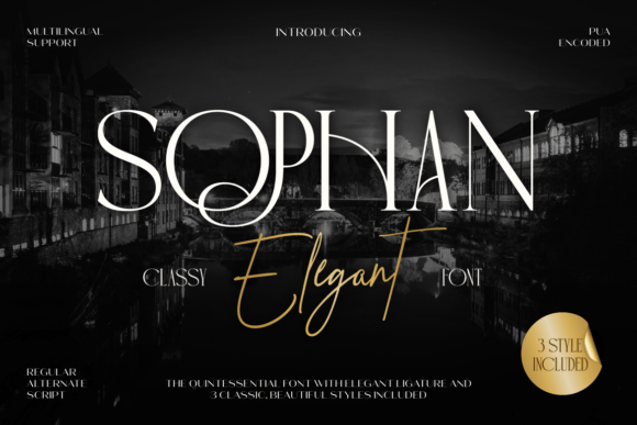 Sophan Elegant Font for Business Branding