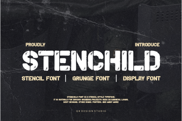 Stenchild: A Bold Display Font for Editorial Design