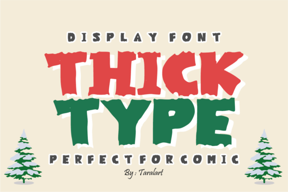 Thick Type Font: A Cheerful Display Font for Handmade Products