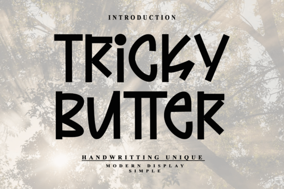 Tricky Butter: A Premium Display Font for Standout Branding